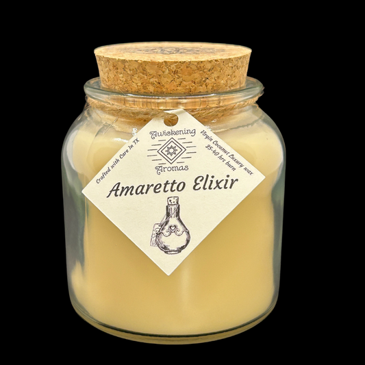 Amaretto Elixir Virgin Coconut Wax Candle